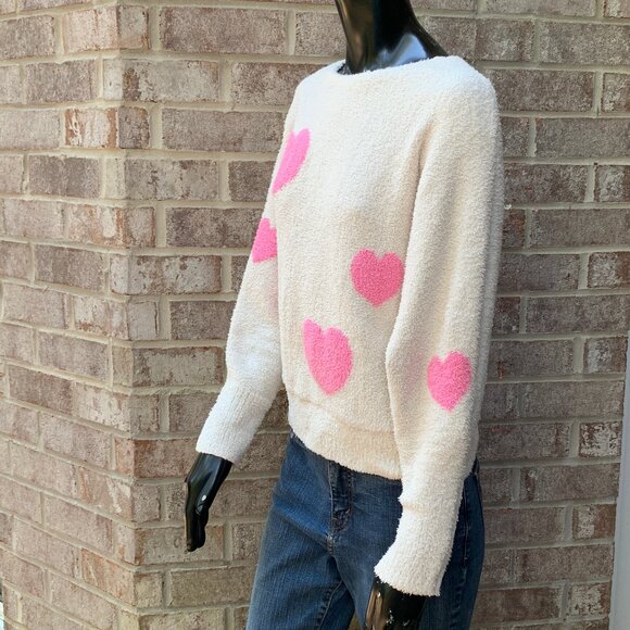 Jessica Simpson Fuzzy Dolman Sleeve Sweater Sz S - Picture 7 of 14